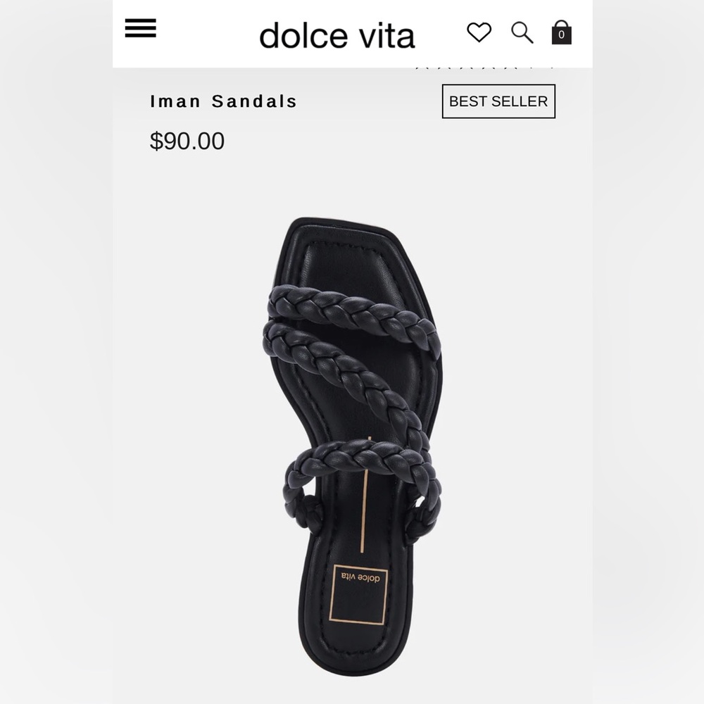 NEW IN BOX Dolce Vita Iman Sandals in Black Size 8
